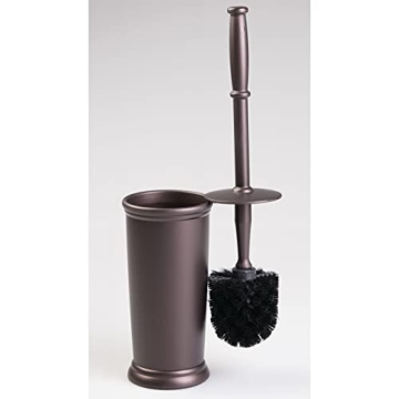 Stylish Bronze Toilet Brush Holder Set - Space-Saving 2 Pack