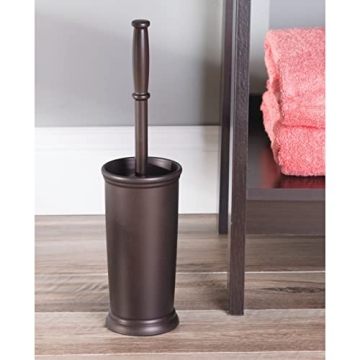 Stylish Bronze Toilet Brush Holder Set - Space-Saving 2 Pack