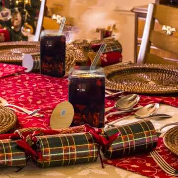 GIVAMEIHF Drinking Glasses with Bamboo Lids and Glass Straw 12pcs,16oz Glass Cups with Lids and Straws,Iced Coffee Glasses,Cute Tumbler Cups for Soda,Coffee Cups