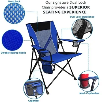 Kijaro Folding Camp Chair with Dual Lock - Comfortable & Portable