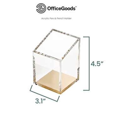 Elegant OfficeGoods Acrylic Pen & Pencil Holder for Organizing