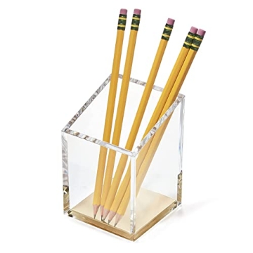 Elegant OfficeGoods Acrylic Pen & Pencil Holder for Organizing