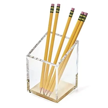 Elegant OfficeGoods Acrylic Pen & Pencil Holder for Organizing