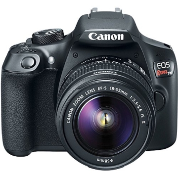 Canon EOS Rebel T6 DSLR Camera Kit with WiFi NFC Black Renewed
