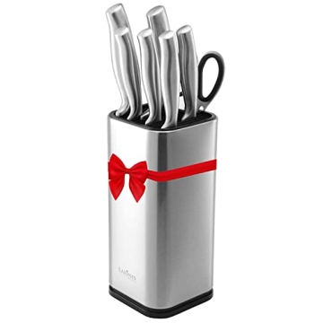 Stylish Laxinis Knife Block - Holds 12 Knives & Shears