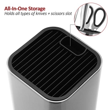 Stylish Laxinis Knife Block - Holds 12 Knives & Shears