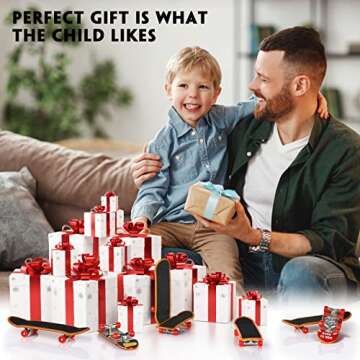 TIME4DEALS Fingerboard Mini Finger Skateboards Toys 12PCS Professional Finger Boards Set Creative Fi...