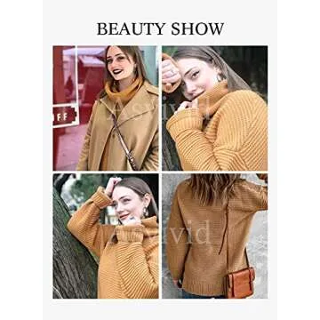 Asvivid Stylish Chunky Turtleneck Sweater for Women
