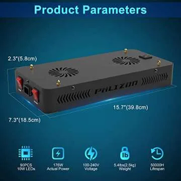 Phlizon 900W LED Grow Light for Indoor Plants