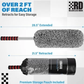 Scratch-Free Car Duster with Extendable Handle
