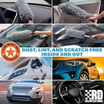 Scratch-Free Car Duster with Extendable Handle