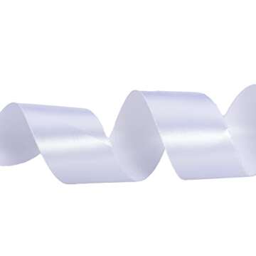 YASEO 1 1/2 Inch White Solid Satin Ribbon, 50 Yards Craft Fabric Ribbon for Gift Wrapping Floral Bouquets Wedding Party Decoration