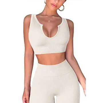 Stylish QINSEN Women's Yoga Bra and Leggings Set