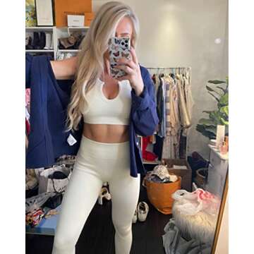 Stylish QINSEN Women's Yoga Bra and Leggings Set