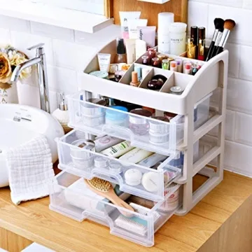 Simbuy Makeup Organizer with 3 Drawers for Cosmetics