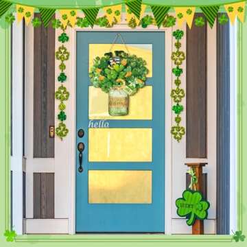 Boao St. Patrick's Day Shamrock Door Hanger - Lucky Decor