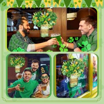 Boao St. Patrick's Day Shamrock Door Hanger - Lucky Decor