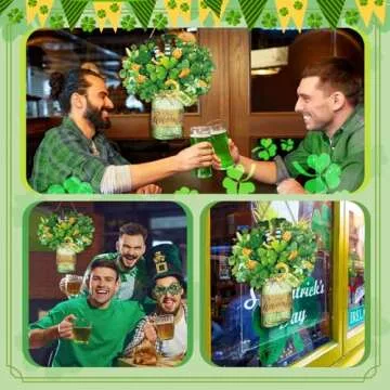 Boao St. Patrick's Day Shamrock Door Hanger - Lucky Decor