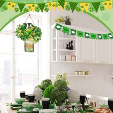 Boao St. Patrick's Day Shamrock Door Hanger - Lucky Decor