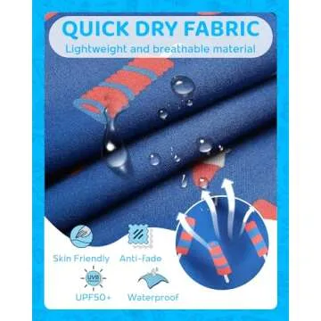 maamgic Boys Swim Trunks with Compression Liner for Kids