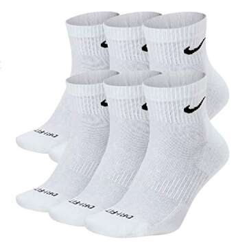 NIKE Plus Cushion Socks (6-Pair) - Perfect Fit for Sports and Casual Wear