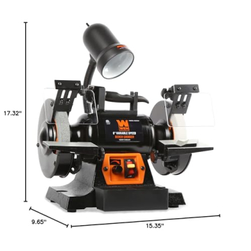 WEN 2.5-Amp Variable Speed Bench Grinder with Work Light