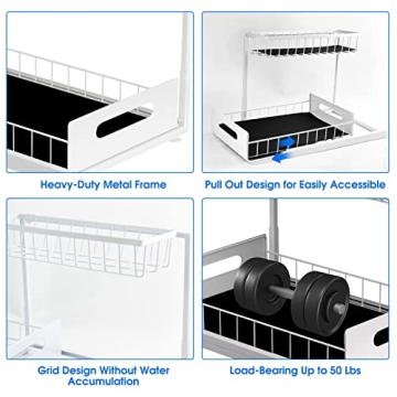 UINOFLE Under Sink Organizer for Kitchens and Bathrooms