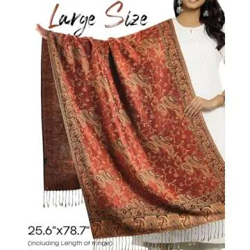 FURTALK Cashmere Feel Pashmina Scarf for Women
