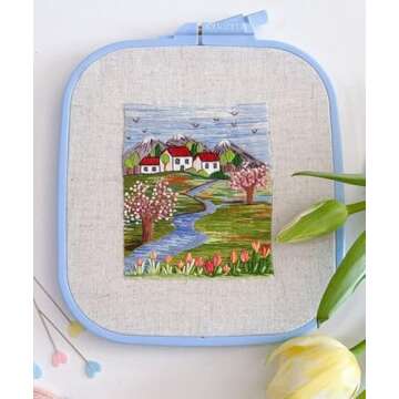 Nurge Blue Embroidery Hoops Set for Crafting Projects