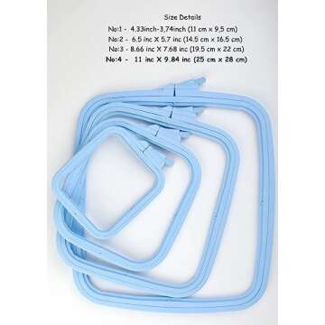 Nurge Blue Embroidery Hoops Set for Crafting Projects