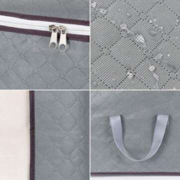 ComboCube 3Pcs Jumbo Zippered Storage Bag - Space Saver