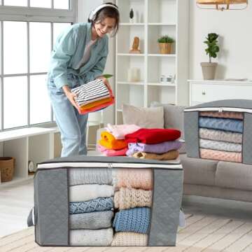 ComboCube 3Pcs Jumbo Zippered Storage Bag - Space Saver