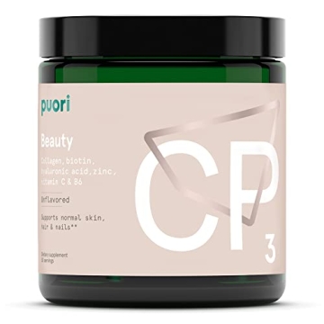 Puori Collagen Powder Supplement - Beauty Complex with Biotin & Hyaluronic Acid, Unflavored