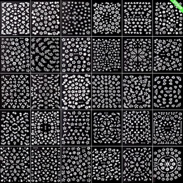 Gorgeous Flower Nail Art Stickers with Rhinestones for Manicure