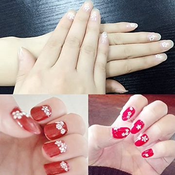 Gorgeous Flower Nail Art Stickers with Rhinestones for Manicure