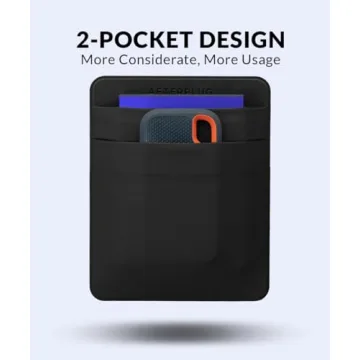 Afterplug 2-Pocket Adhesive Pouch for Laptop Accessories