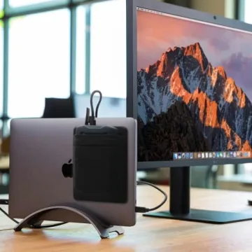 Afterplug 2-Pocket Adhesive Pouch for Laptop Accessories