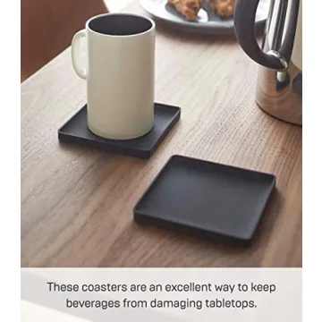 Yamazaki Home Tower Modern Silicone Drink Coasters