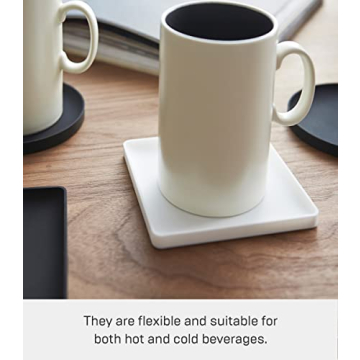 Yamazaki Home Tower Modern Silicone Drink Coasters