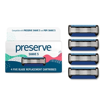 Preserve 5 Blade Razor Replacement Cartridges - Eco-Friendly