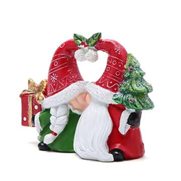 Hodao Christmas Gnomes Decorations Xmas Gnomes Figurines Winter Decor Handmade Elf Scandinavian Tomt...
