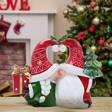 Hodao Christmas Gnomes Figurines for Unique Xmas Decor