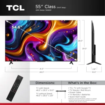 TCL 55" Q51K Q Series Q-LED 4K UHD HDR+ TV 2025