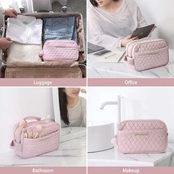 Large Waterproof Makeup Bag for Travel and Organization