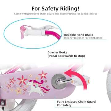 JOYSTAR Unicorn 14 Inch Kids Bike for Girls 3-5