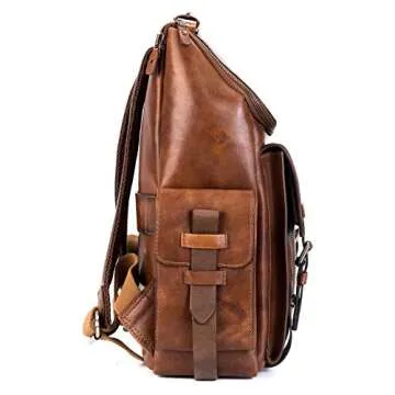 Premium Leather Backpack for Work and Travel