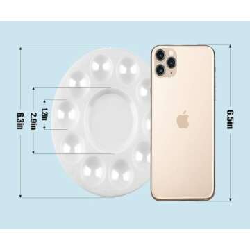 inifus 22 PCS Paint Tray Palettes for Kids, Plastic Paint Pallet with 10 Wells, Acrylic Artist Paint...