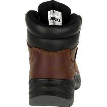 ROCKY Worksmart Composite Toe Waterproof Work Boot Size 10(M) Brown