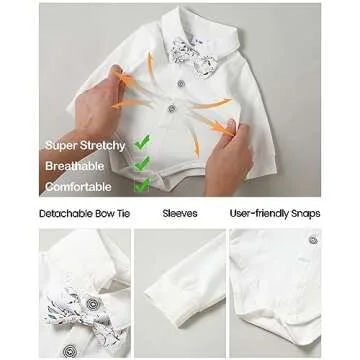 YALLET Baby Boy Clothes Suit 0-24 Months Infant Gentleman Outfits Formal Dress Shirt+Bowtie+Vest+Pants Set Baby Wedding Suits Green