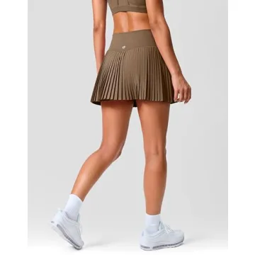 Stylish SANTINY Women's Pleated Tennis Skirt with Pockets